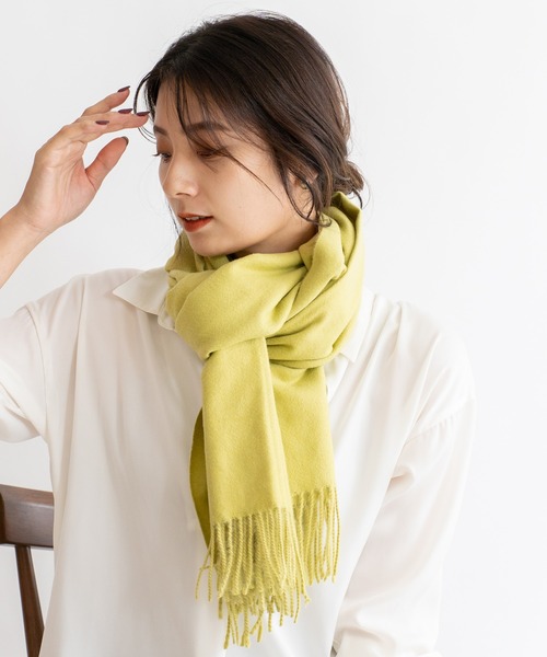 VitaFelice(ヴィータフェリーチェ)の「カシミヤタッチ大判ストール(ストール/ショール・レディース・ブラック/ベージュ/ピンク/イエロー/グレー/ライトグリーン・FREE)」の5枚目の写真