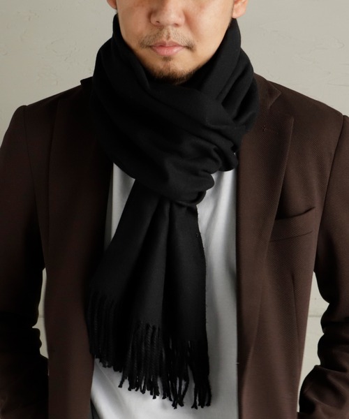 VitaFelice(ヴィータフェリーチェ)の「カシミヤタッチ大判ストール(ストール/ショール・レディース・ブラック/ベージュ/ピンク/イエロー/グレー/ライトグリーン・FREE)」の17枚目の写真