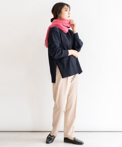 VitaFelice(ヴィータフェリーチェ)の「カシミヤタッチ大判ストール(ストール/ショール・レディース・ブラック/ベージュ/ピンク/イエロー/グレー/ライトグリーン・FREE)」の7枚目の写真