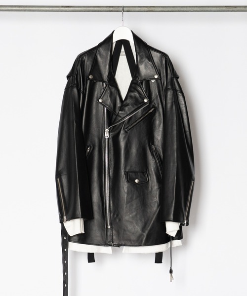 L.H.P（エルエイチピー）の「wizzard/ウィザード/OS RIDERS JACKET LEATHER（ライダースジャケット・メンズ・ブラック・1/2/3）」の2枚目の写真