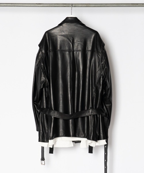 L.H.P（エルエイチピー）の「wizzard/ウィザード/OS RIDERS JACKET LEATHER（ライダースジャケット・メンズ・ブラック・1/2/3）」の3枚目の写真