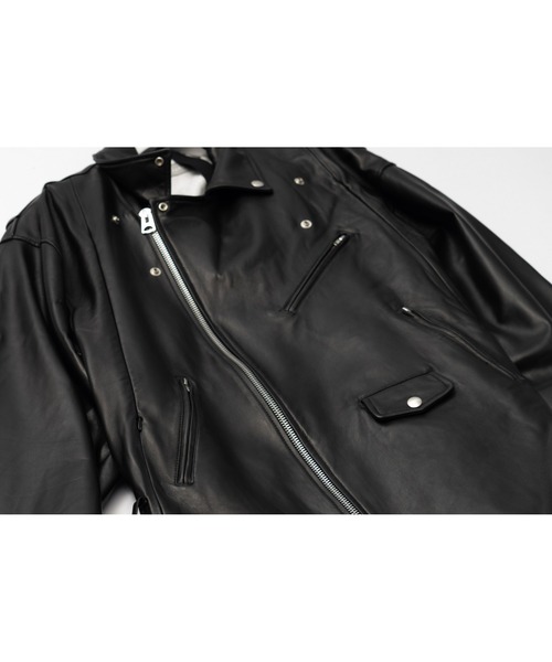 L.H.P（エルエイチピー）の「wizzard/ウィザード/OS RIDERS JACKET LEATHER（ライダースジャケット・メンズ・ブラック・1/2/3）」の5枚目の写真