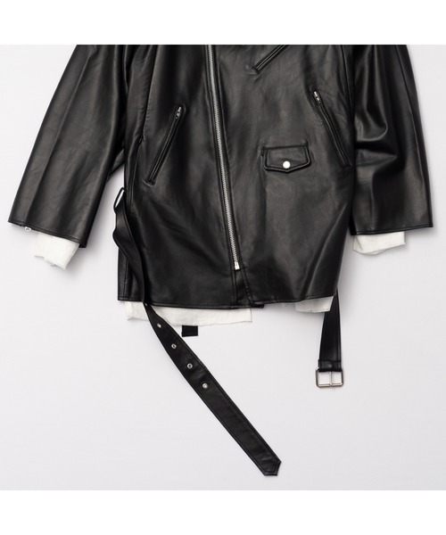 L.H.P（エルエイチピー）の「wizzard/ウィザード/OS RIDERS JACKET LEATHER（ライダースジャケット・メンズ・ブラック・1/2/3）」の6枚目の写真