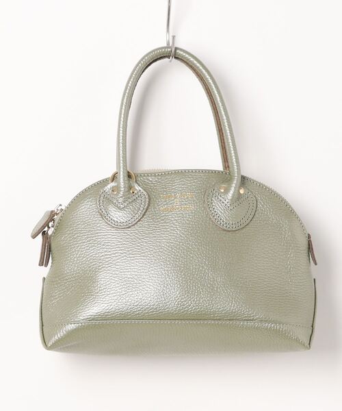 YOUNG&OLSEN The DRYGOODS STORE（ヤングアンドオルセン）の「【YOUNG&OLSEN】EMBOSSED LEATHER ZIP BOAT BAG S（ショルダーバッグ・レディース・グレー系その他2/ベージュ系2/グリーン・FREE）」の2枚目の写真