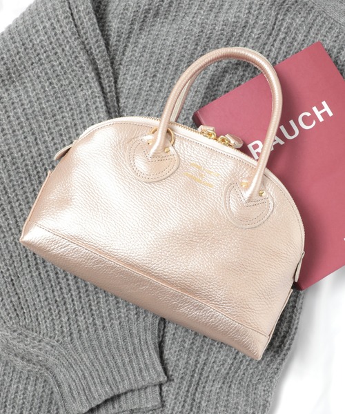 YOUNG&OLSEN The DRYGOODS STORE（ヤングアンドオルセン）の「【YOUNG&OLSEN】EMBOSSED LEATHER ZIP BOAT BAG S（ショルダーバッグ・レディース・グレー系その他2/ベージュ系2/グリーン・FREE）」の5枚目の写真