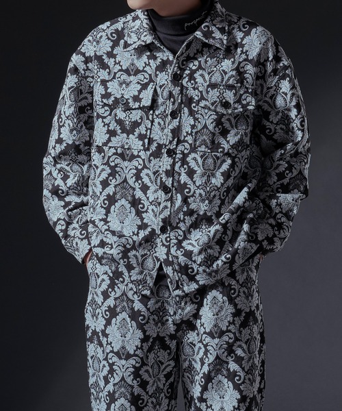 Ellno Loset(エルノロゼット)の「ジャガードジャケット/セットアップ対応(ブルゾン・メンズ・ブラック・MEDIUM/LARGE)」の6枚目の写真