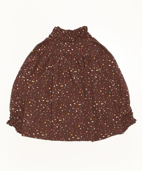 sandy（サンディー）の「【sandy】プリントフリルブラウス（シャツ/ブラウス・レディース・ベージュ/ブラウン/ブラック・FREE）」の4枚目の写真