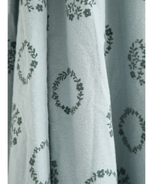 Samansa Mos2（サマンサ モスモス）の「フロッキー花柄プリントギャザースカート（スカート・レディース・ブルー/ブラック/ベージュ・ﾌﾘ-）」の13枚目の写真