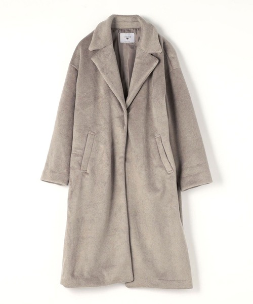 179/WG(イチナナキュウダブルジー)の「モッサ風ダブルフェイス テーラードコート(チェスターコート・レディース・グレー/ブラウン/ネイビー・MEDIUM)」の4枚目の写真