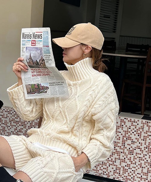 NANING9（ナンニング）の「NANING9 NEW YORK CITYコーデュロイキャップ（キャップ・レディース・ベージュ/ブラック・FREE）」の4枚目の写真