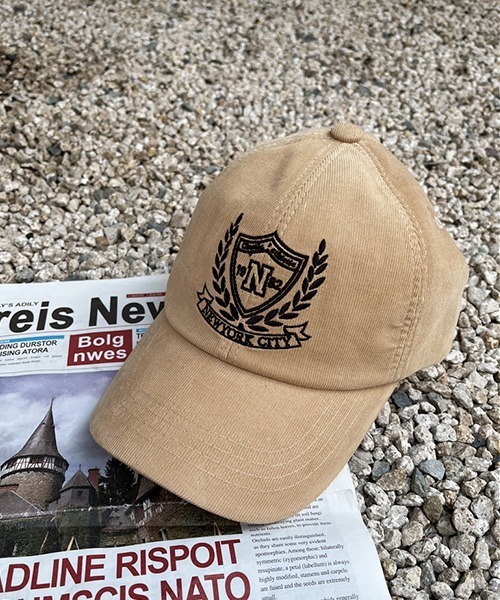 NANING9（ナンニング）の「NANING9 NEW YORK CITYコーデュロイキャップ（キャップ・レディース・ベージュ/ブラック・FREE）」の8枚目の写真