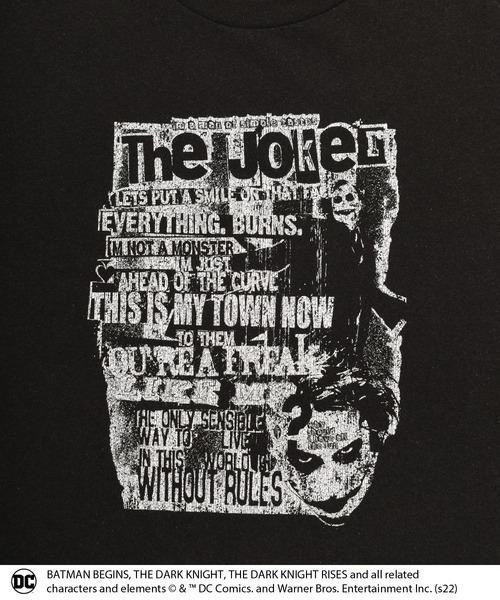 BACK TO THE FIELD(バック トゥー ザ フィールド)の「【DC/THE JOKER】ヴィンテージ加工Tシャツ(Tシャツ/カットソー・レディース・ブラック・FREE)」の2枚目の写真