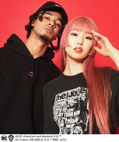 BACK TO THE FIELD(バック トゥー ザ フィールド)の「【DC/THE JOKER】ヴィンテージ加工Tシャツ(Tシャツ/カットソー・レディース・ブラック・FREE)」の9枚目の写真