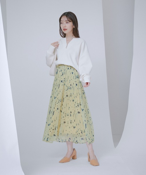 VIS（ビス）の「【新色】【スフレタッチシリーズ】【洗える】キラッと釦キーネックプルオーバー（シャツ/ブラウス・レディース・ネイビー/ホワイト系その他/ベージュ系その他/ピンク系その他2・FREE）」の16枚目の写真