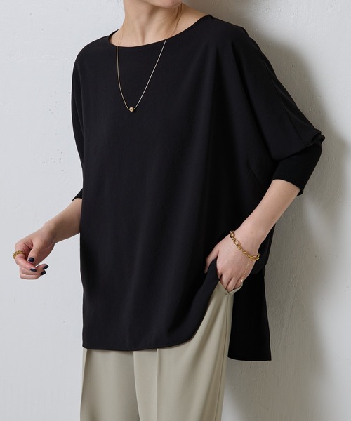 人気商品ランキング ジャージ袖リブTブラウス/セットアップ可/WEB限定カラー展開 トップス