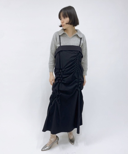 Create Clair ワンピース セール】【Create Clair / クリエイト クレイル】Long slit knit