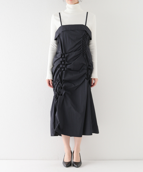 Create Clair ワンピース Create Clair 】French-sleeve cut dress (ワンピース