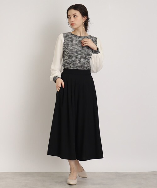 DRESKIP（ドレスキップ）の「◆カットツィ－ド袖シフォンプルオーバー（Tシャツ/カットソー・レディース・ホワイト系6/ブラック系3/ブラック・04/02/03）」の15枚目の写真