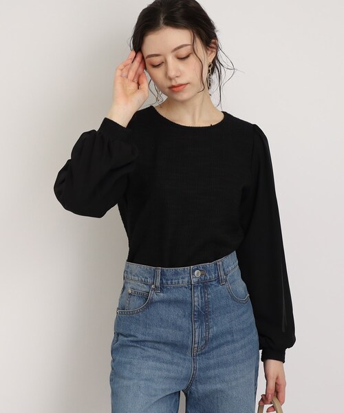 DRESKIP（ドレスキップ）の「◆カットツィ－ド袖シフォンプルオーバー（Tシャツ/カットソー・レディース・ホワイト系6/ブラック系3/ブラック・04/02/03）」の19枚目の写真