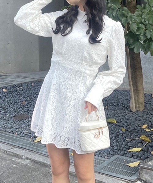 one after another NICE CLAUP（ワンアフターアナザーナイスクラップ）の「【スタッフ考案】ハイネックトップス+ミニワンピース（ワンピース・レディース・オフホワイト/ブラック/アイボリー・FREE）」の11枚目の写真