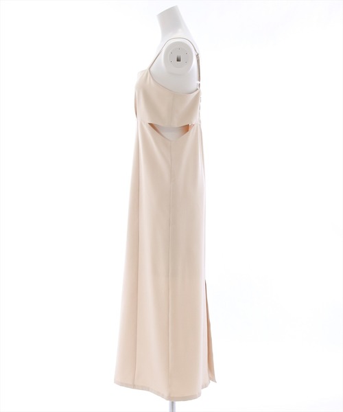 clear（クリア）の「ウエストスリットIラインキャミワンピース（ワンピース・レディース・ブラック/ライトベージュ・F）」の4枚目の写真