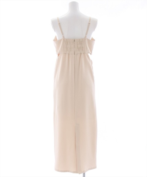 clear（クリア）の「ウエストスリットIラインキャミワンピース（ワンピース・レディース・ブラック/ライトベージュ・F）」の6枚目の写真