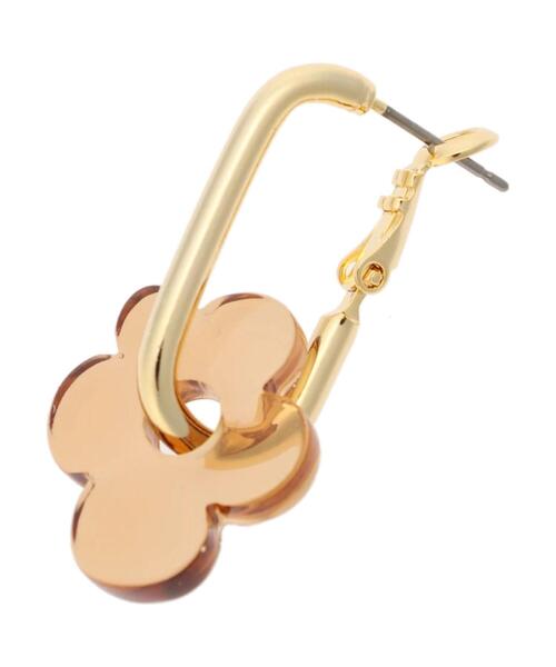 Green　Parks（グリーンパークス）の「・HALF TIME 2WAYフラワーピアス（ピアス（両耳用）・レディース・ブラック/ブラウン/ホワイト・FREE）」の4枚目の写真