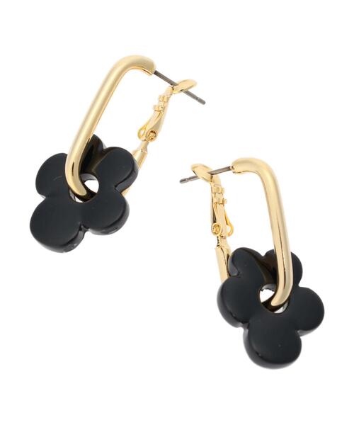 Green　Parks（グリーンパークス）の「・HALF TIME 2WAYフラワーピアス（ピアス（両耳用）・レディース・ブラック/ブラウン/ホワイト・FREE）」の8枚目の写真