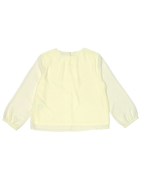 TOKYO SHIRTS（トウキョウシャツ）の「ゴールドバー付きフリル長袖ブラウス（シャツ/ブラウス・レディース・ネイビー/アイボリー・M/L）」の8枚目の写真