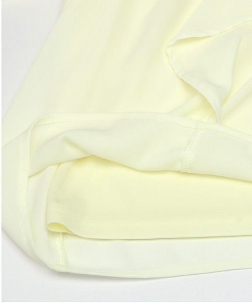 TOKYO SHIRTS（トウキョウシャツ）の「ゴールドバー付きフリル長袖ブラウス（シャツ/ブラウス・レディース・ネイビー/アイボリー・M/L）」の11枚目の写真