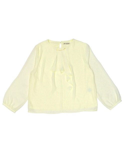 TOKYO SHIRTS（トウキョウシャツ）の「ゴールドバー付きフリル長袖ブラウス（シャツ/ブラウス・レディース・ネイビー/アイボリー・M/L）」の19枚目の写真