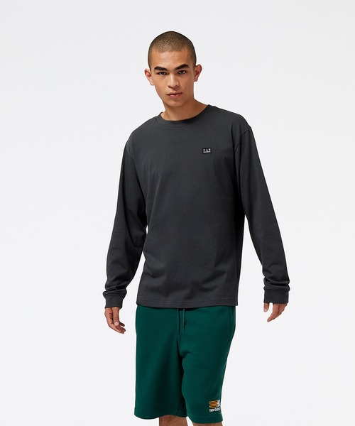 NEW BALANCE(ニューバランス)の「NB AT ロングスリーブTシャツ(Tシャツ/カットソー・メンズ・ブラック系その他/グリーン・XX-LARGE/X-LARGE/LARGE/SMALL/MEDIUM)」の1枚目の写真