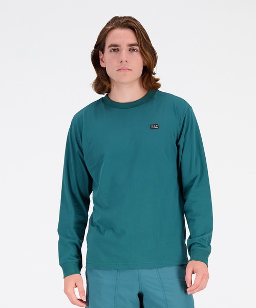 NEW BALANCE(ニューバランス)の「NB AT ロングスリーブTシャツ(Tシャツ/カットソー・メンズ・ブラック系その他/グリーン・XX-LARGE/X-LARGE/LARGE/SMALL/MEDIUM)」の2枚目の写真