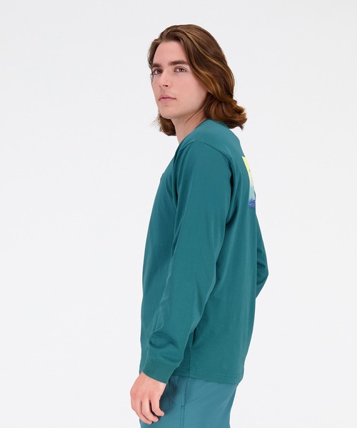 NEW BALANCE(ニューバランス)の「NB AT ロングスリーブTシャツ(Tシャツ/カットソー・メンズ・ブラック系その他/グリーン・XX-LARGE/X-LARGE/LARGE/SMALL/MEDIUM)」の6枚目の写真