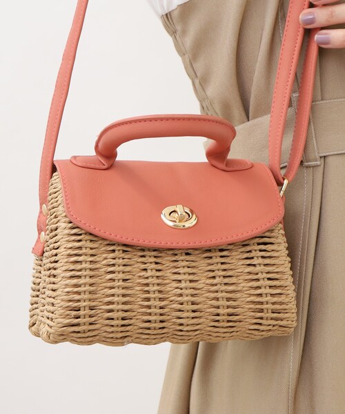 grove（グローブ）の「◆ヒネリフラップペーパーミニショルダー（ショルダーバッグ・レディース・レモンイエロー/ダークオレンジ/ブラック/オフホワイト/グリーン・00）」の5枚目の写真