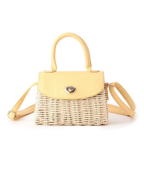 grove（グローブ）の「◆ヒネリフラップペーパーミニショルダー（ショルダーバッグ・レディース・レモンイエロー/ダークオレンジ/ブラック/オフホワイト/グリーン・00）」の22枚目の写真