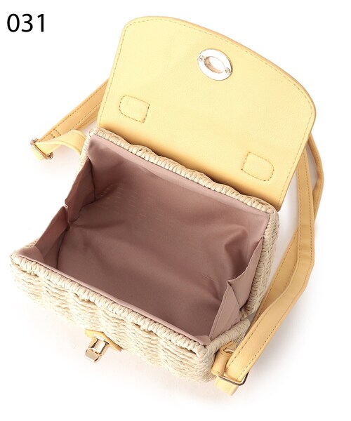 grove（グローブ）の「◆ヒネリフラップペーパーミニショルダー（ショルダーバッグ・レディース・レモンイエロー/ダークオレンジ/ブラック/オフホワイト/グリーン・00）」の14枚目の写真