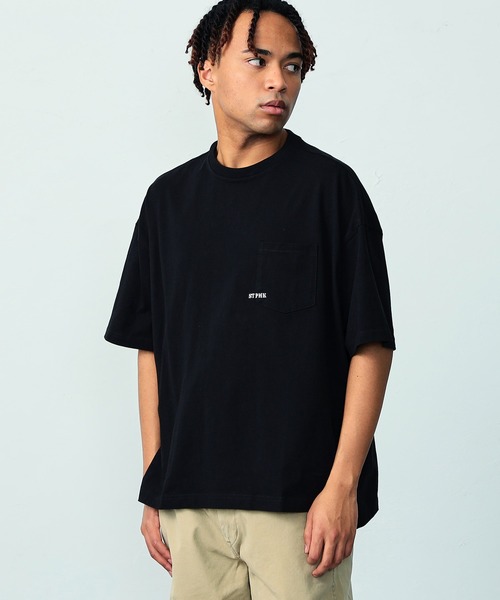 EDWIN（エドウィン）の「EDWIN エドウィン 【WEB限定】EDWIN STEPMARK ワイドボディポケットTシャツ H/S（Tシャツ/カットソー・メンズ・ネイビー系1/ホワイト×ブラック/ホワイト×イエロー/ホワイト×グリーン/ブラック×ブルー/ネイビー/ホワイト×レッド/ブラック×ホワイト/ネイビー系・LARGE/MEDIUM/SMALL）」の5枚目の写真