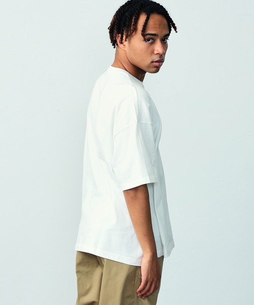 EDWIN（エドウィン）の「EDWIN エドウィン 【WEB限定】EDWIN STEPMARK ワイドボディポケットTシャツ H/S（Tシャツ/カットソー・メンズ・ネイビー系1/ホワイト×ブラック/ホワイト×イエロー/ホワイト×グリーン/ブラック×ブルー/ネイビー/ホワイト×レッド/ブラック×ホワイト/ネイビー系・LARGE/MEDIUM/SMALL）」の12枚目の写真