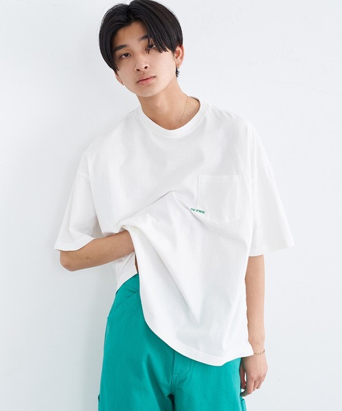 EDWIN（エドウィン）の「EDWIN エドウィン 【WEB限定】EDWIN STEPMARK ワイドボディポケットTシャツ H/S（Tシャツ/カットソー・メンズ・ネイビー系1/ホワイト×ブラック/ホワイト×イエロー/ホワイト×グリーン/ブラック×ブルー/ネイビー/ホワイト×レッド/ブラック×ホワイト/ネイビー系・LARGE/MEDIUM/SMALL）」の17枚目の写真