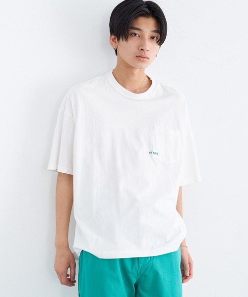 EDWIN（エドウィン）の「EDWIN エドウィン 【WEB限定】EDWIN STEPMARK ワイドボディポケットTシャツ H/S（Tシャツ/カットソー・メンズ・ネイビー系1/ホワイト×ブラック/ホワイト×イエロー/ホワイト×グリーン/ブラック×ブルー/ネイビー/ホワイト×レッド/ブラック×ホワイト/ネイビー系・LARGE/MEDIUM/SMALL）」の16枚目の写真