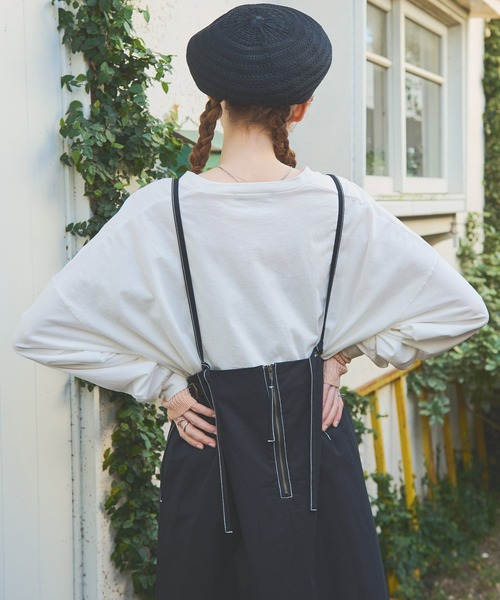 Crisp（クリスプ）の「ワークエプロンキャミワンピース（ワンピース・レディース・ブラック/ベージュ・FREE）」の17枚目の写真