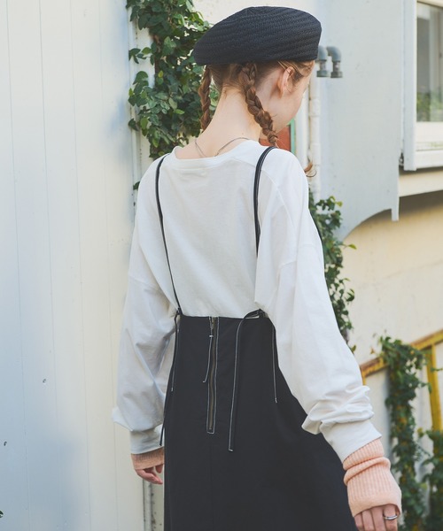 Crisp（クリスプ）の「ワークエプロンキャミワンピース（ワンピース・レディース・ブラック/ベージュ・FREE）」の18枚目の写真