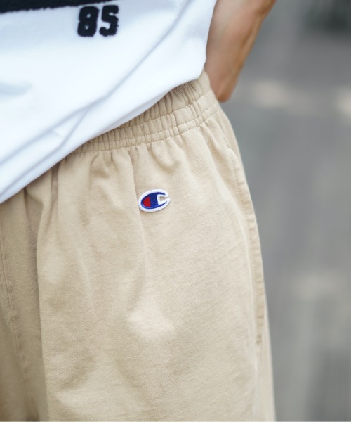 Champion（チャンピオン）の「【CHAMPION/チャンピオン】天竺ショートパンツ 　ＵＳＡコットン100％　ショーツ　サスティナブル　ワンポイントブランドロゴ刺繍（その他パンツ・メンズ・ホワイト/杢グレー/ブラック/ネイビー/ベージュ/チャコールグレー・MEDIUM/LARGE/SMALL/X-LARGE）」の19枚目の写真