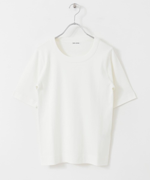 FORK&SPOON(フォークアンドスプーン)の「FORK&SPOON 丸胴5/S t-shirts(Tシャツ/カットソー・レディース・ホワイト/ホワイト系その他/ブラック・1)」の2枚目の写真