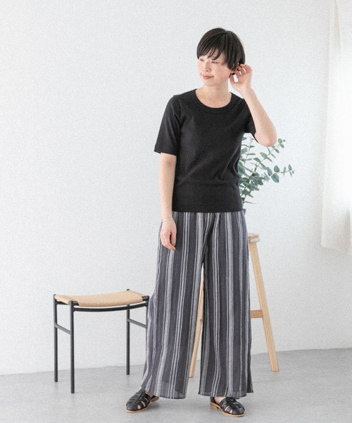 FORK&SPOON(フォークアンドスプーン)の「FORK&SPOON 丸胴5/S t-shirts(Tシャツ/カットソー・レディース・ホワイト/ホワイト系その他/ブラック・1)」の6枚目の写真