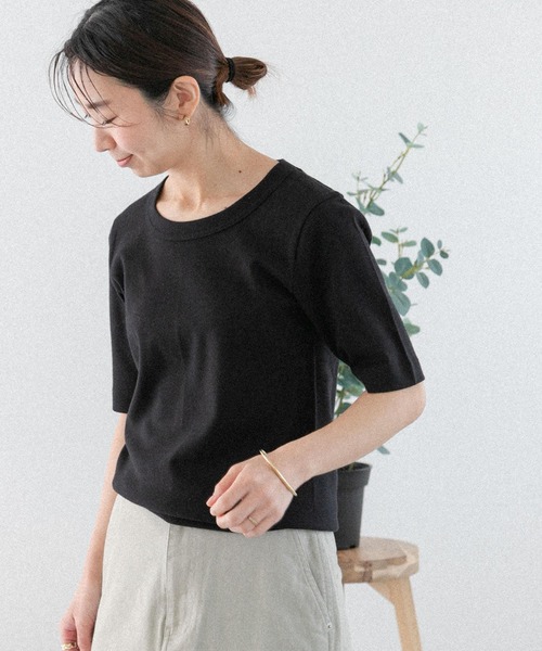 FORK&SPOON(フォークアンドスプーン)の「FORK&SPOON 丸胴5/S t-shirts(Tシャツ/カットソー・レディース・ホワイト/ホワイト系その他/ブラック・1)」の8枚目の写真