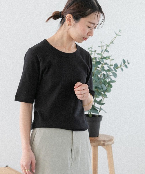 FORK&SPOON(フォークアンドスプーン)の「FORK&SPOON 丸胴5/S t-shirts(Tシャツ/カットソー・レディース・ホワイト/ホワイト系その他/ブラック・1)」の11枚目の写真