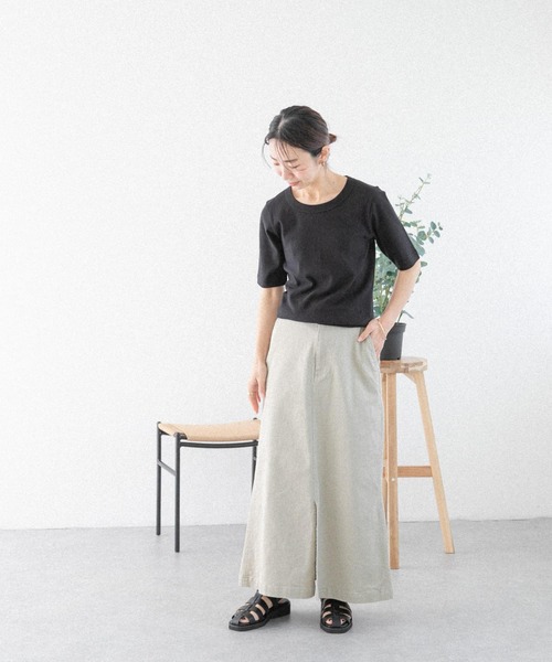 FORK&SPOON(フォークアンドスプーン)の「FORK&SPOON 丸胴5/S t-shirts(Tシャツ/カットソー・レディース・ホワイト/ホワイト系その他/ブラック・1)」の12枚目の写真