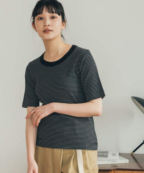 FORK&SPOON(フォークアンドスプーン)の「FORK&SPOON 丸胴5/S t-shirts(Tシャツ/カットソー・レディース・ホワイト/ホワイト系その他/ブラック・1)」の13枚目の写真